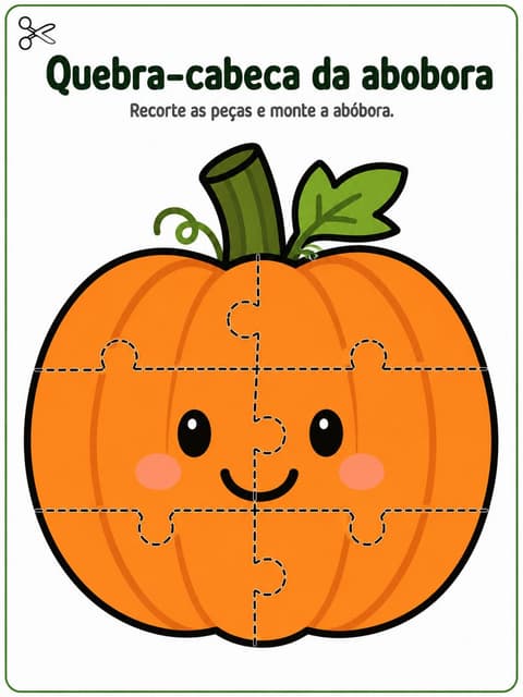 Ficha: Quebra-cabeça da abóbora