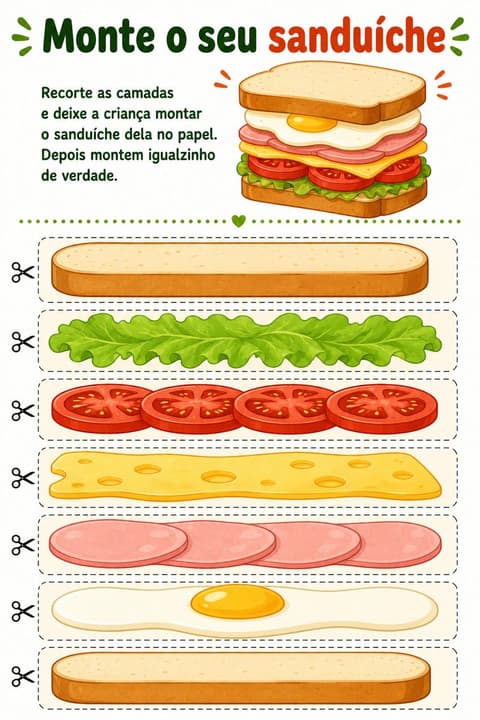 Ficha: Monte o seu sanduíche